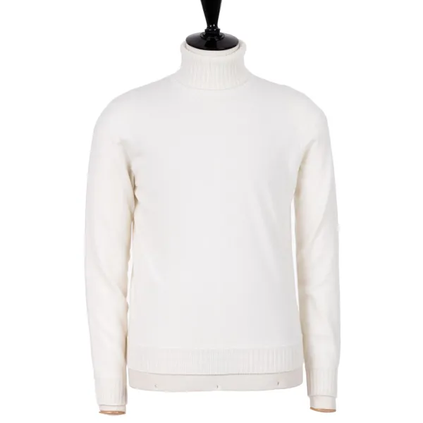 Cesare Attolini Alta Badia Turtleneck Sweater Made Of Pure Duvet Cashmere