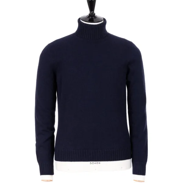 Cesare Attolini Alta Badia Turtleneck Sweater Made Of Pure Duvet Cashmere