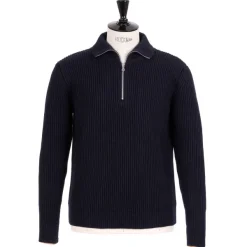 Specials X MJ Andersen-Andersen X Mj: Sweater "Half-Zip Troyer" Made Of Pure Merino