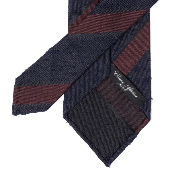 Cesare Attolini Archivio Storico: Tie "Blocco Di Shantung" Pure Silk - Hand Rolled