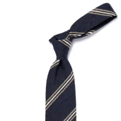 Cesare Attolini Archivio Storico: Tie "Striscia Di Shantung" In Pure Silk - Handrolled