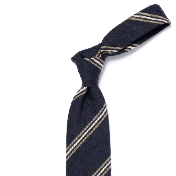 Cesare Attolini Archivio Storico: Tie "Striscia Di Shantung" In Pure Silk - Handrolled