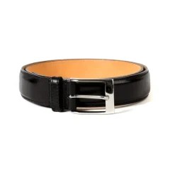 Saint Crispin's Belt Made Of Black Calfskin - Hand-Colored