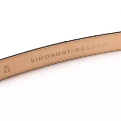 Simonnot-Godard Belt Made Of Original "Taurillons" Made Of Cub Leather - Handcrafted
