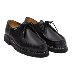 Paraboot Black Derby "Michael" Made Of Waxed Calf Leather