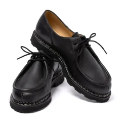 Paraboot Black Derby "Michael" Made Of Waxed Calf Leather