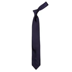 Cesare Attolini Blue Tie "Twill Diagonale" Made Of Pure Silk - Hand Rolled