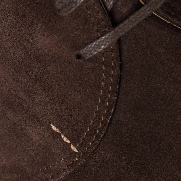 Saint Crispin's Boot "Dress Chukka" Made Of Dark Brown Suede Leather