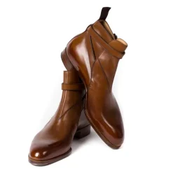 Saint Crispin's Boot "Jodhpur" Made Of Brown Calfskin - Purely Handcrafted