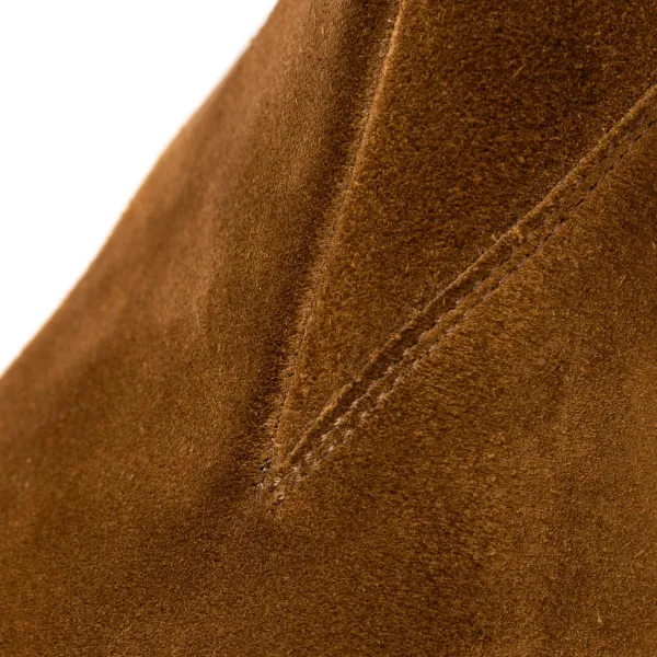 Saint Crispin's Boot "Winter Chelsea" Made Of Dark Brown Suede - Purely Handcrafted