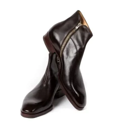 Saint Crispin's Boot "Zipper" Made Of Dark Brown Calfskin - Purely Handcrafted