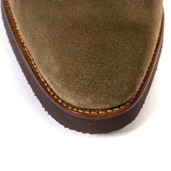 Saint Crispin's Boote "Chukka" With Lambskin Lining Made Of Suede