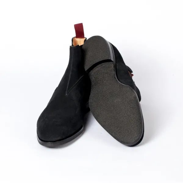 Saint Crispin's Bootee "Chelsea" Made Of Black Calfskin