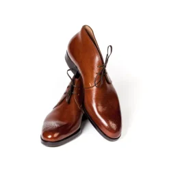 Saint Crispin's Bootee "Chukka" Made Of Brown Calfskin "Russian Calf"