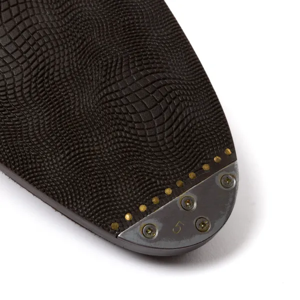 Saint Crispin's Bootee "French Norvegian" Made Of Dark Brown Suede Leather -