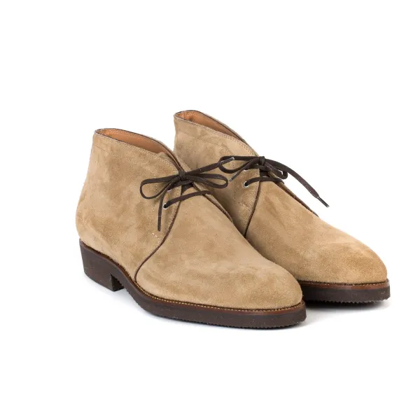 Saint Crispin's Bootee "New Chukka" Aus Sandfarbenem Kudu-Antilope Rauhleder - Reine H