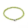 Barbarulo Napoli Bracelet "Jade" With Green Stones And Button In Sterling Silver - Hand