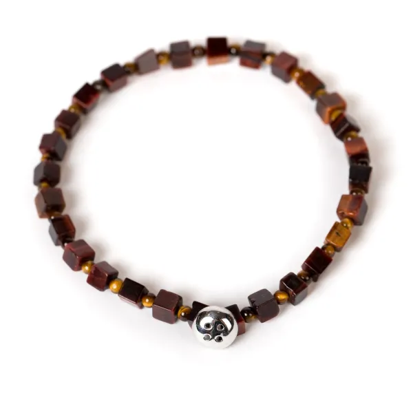 Barbarulo Napoli Bracelet "Tiger" With Blue Stone And Head Made Of Sterling Silver - Ha