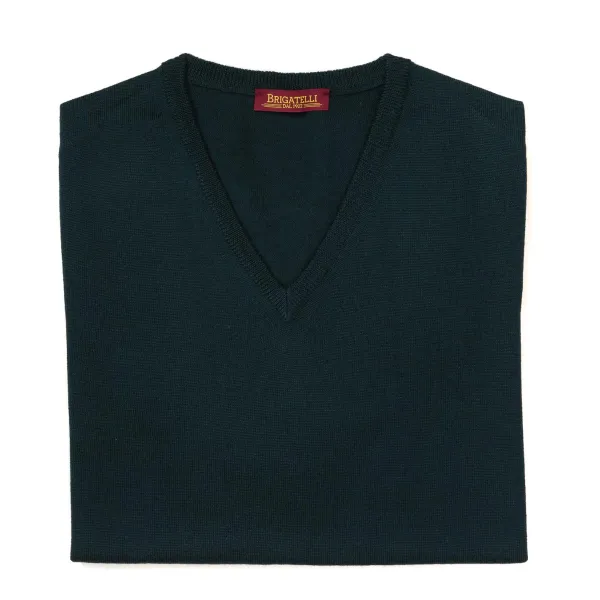 Brigatelli dal 1922 Per Michael Jondral: V-Pullover Made Of Finest Mer