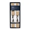 Albert Thurston Brown Elastic Pants Straps "X Back Nickel" With Clips