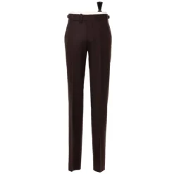 Cesare Attolini Brown Pants "Limited Fox Flannel" Made Of English Wool - Purely Handcr