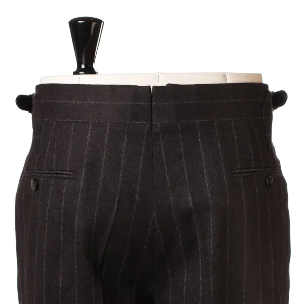 Cesare Attolini Brown Suit "Chalk Stripe" Made Of English Wool - Fox Heritage Flannel