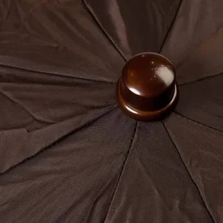 Maglia Brown Telescopic Umbrella With Wooden Handle