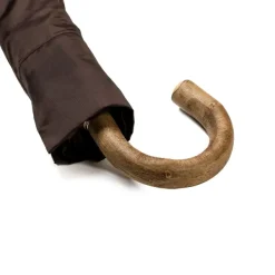 Maglia Brown Telescopic Umbrella With Wooden Handle