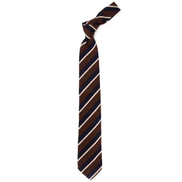 Cesare Attolini Ca Archivio Storico: Silk Mix Tie "Striscia Da Mogador" - Hand Rolled