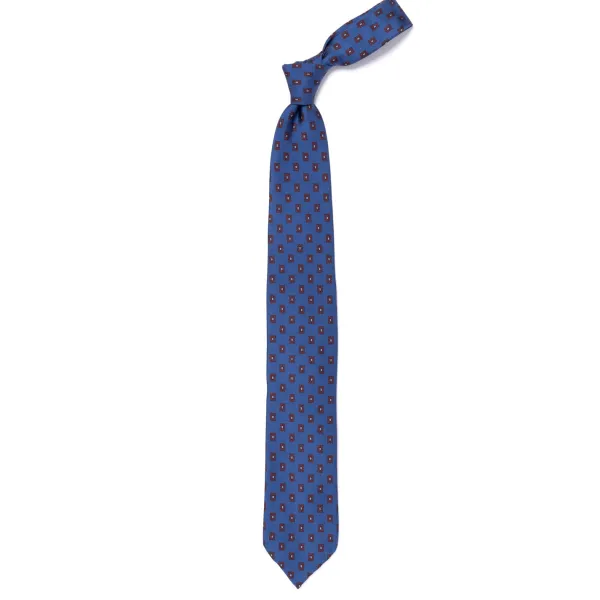 Cesare Attolini Ca Archivio Storico: Tie "Medaglione Quadretto" In Pure Silk - Handrol
