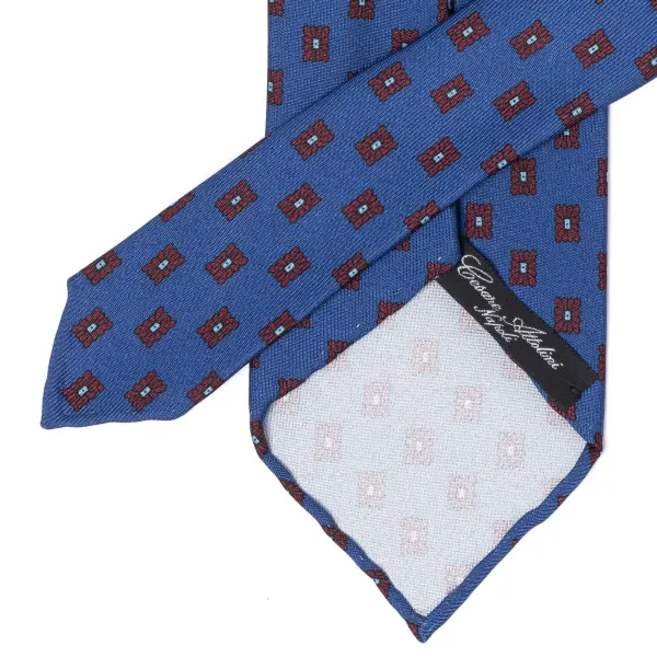 Cesare Attolini Ca Archivio Storico: Tie "Medaglione Quadretto" In Pure Silk - Handrol