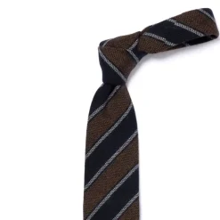 Cesare Attolini Ca Archivio Storico: Tie "Nuovo Reggimento" In Pure Cashmere - Handrol