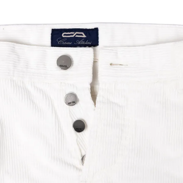 Cesare Attolini Ca Exclusively For Mj: Luxury Jeans "Soft-Cord" Made Of Soft Cotton Mi