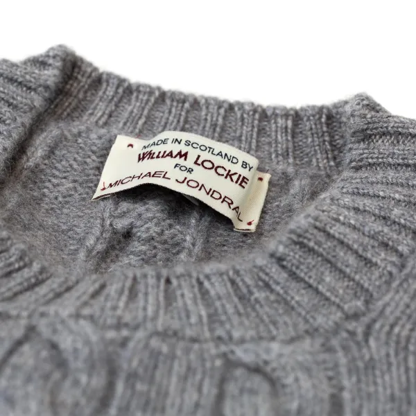 William Lockie Cable Pullover "Chirnside Cable" Made Of Pure 4 Ply Cashmere