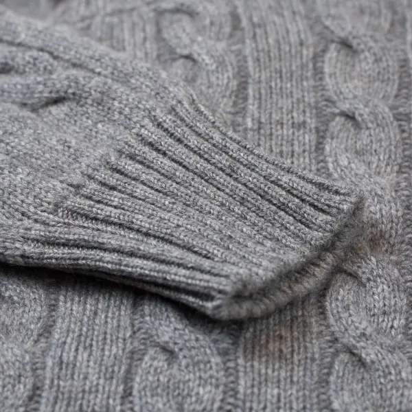 William Lockie Cable Pullover "Chirnside Cable" Made Of Pure 4 Ply Cashmere
