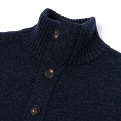 William Lockie Cardigan "Lakeland Turtle" Made Of 2 Ply-Geelong Lambswool