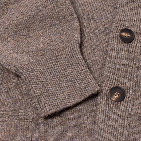 William Lockie Cardigan "Lakeland Turtle" In 2 Ply Geelong Lambswool
