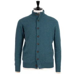 William Lockie Cardigan "Lakeland Turtle" In 2 Ply Geelong Lambswool