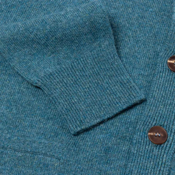 William Lockie Cardigan "Lakeland Turtle" In 2 Ply Geelong Lambswool