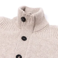 William Lockie Cardigan "Lomond Knit-Bomber" In 4 Ply Geelong Lambswool