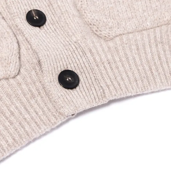 William Lockie Cardigan "Lomond Knit-Bomber" In 4 Ply Geelong Lambswool