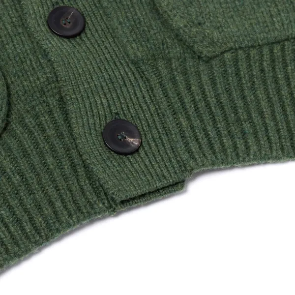 William Lockie Cardigan "Lomond Knit-Bomber" In 4 Ply Geelong Lambswool