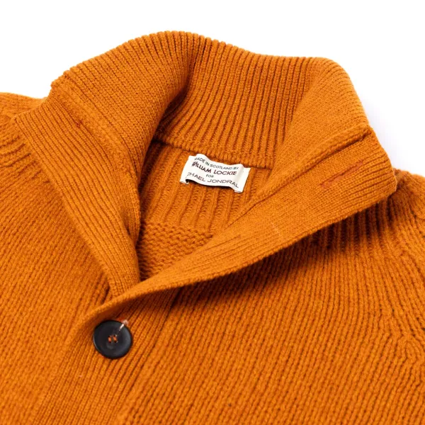 William Lockie Cardigan "Lomond Knit-Bomber" In 4 Ply Geelong Lambswool