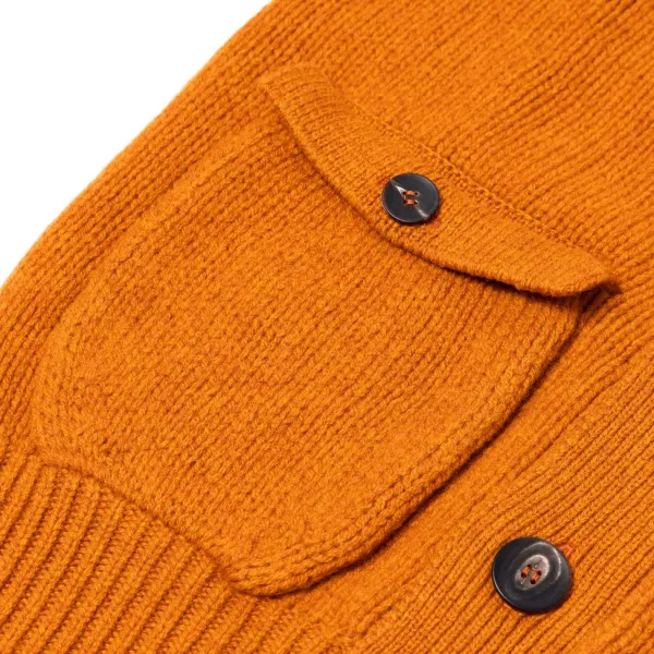 William Lockie Cardigan "Lomond Knit-Bomber" In 4 Ply Geelong Lambswool