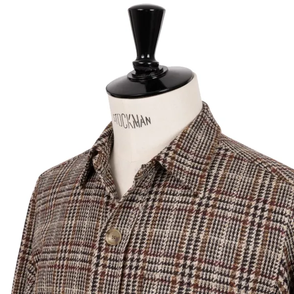 De Petrillo Checked Sports Jacket "Shirt Pocket" Made Of Pure Wool By Fe