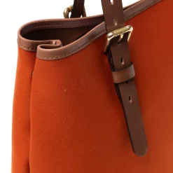 Felisi Cotton Canvas And Saddle Leather Bag 