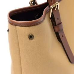 Felisi Cotton Canvas And Saddle Leather Bag 