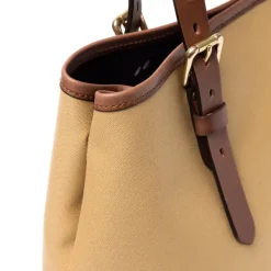 Felisi Cotton Canvas And Saddle Leather Bag 