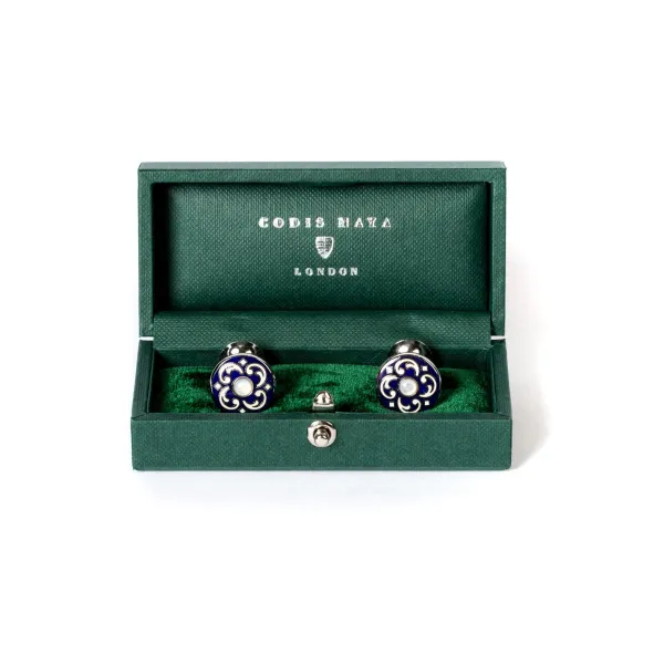 Codis Maya Cufflinks "Navy Persian"