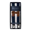 Albert Thurston Dark Blue Elastic Suspenders "Infinity" With Clips